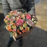 Heart box with spray roses