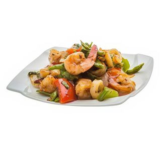 Verduras con Gambas