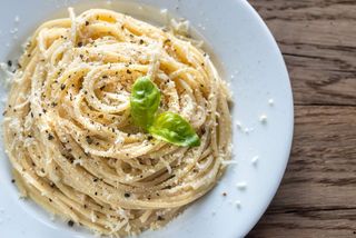Espaguetis Tartufo e Parmigiano