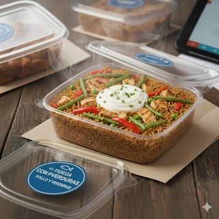 Fideuá con pollo y verduras (2 raciones)