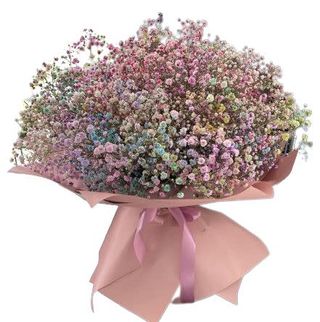 Bukiet gipsówki kolorowej 