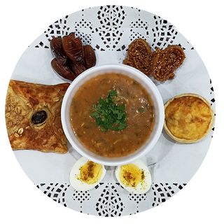Plateau Harira (soupe Marocaine) et accompagnement