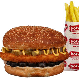 Пилешки бургер + малки картофки (350г)