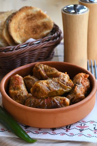 Sarmale de post cu soia la cuptor