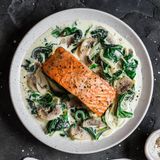 Filet De Saumon Aux Champignons