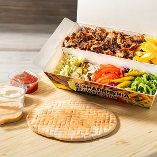 Shaorma farfurie vita-curcan-oaie