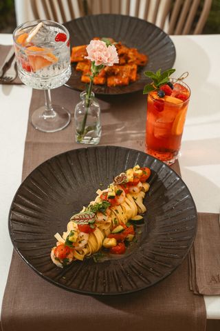 Tagliatelle cu creveți și zucchini