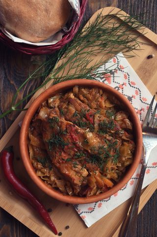 Varză cu carne la cuptor