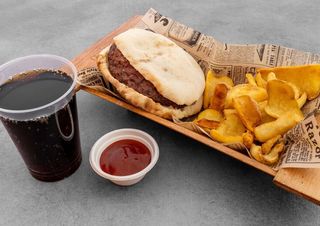 Menù bimbo-panino con Hamburger di bovino