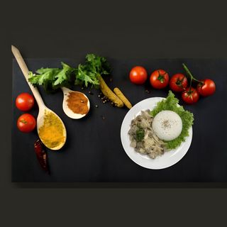 Курица с грибами в сливочном соусе