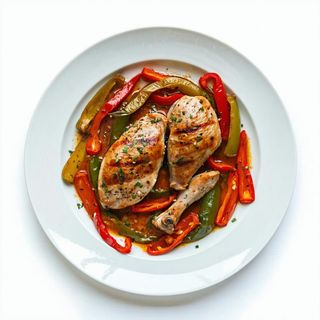 Pollo alla romana con peperoni