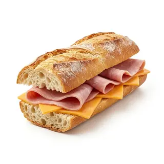 Bocadillo De Jamón Cocido Y Cheddar