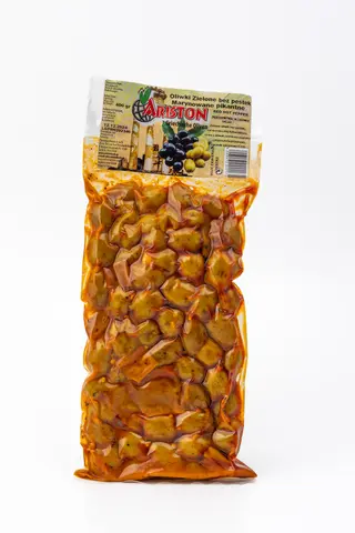 Oliwki bez pestek zielone marynowane pikantne. 400 g
