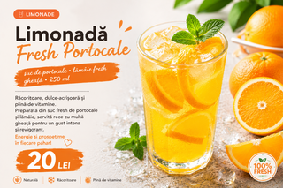 Limonadă Fresh Portocale  250 ml