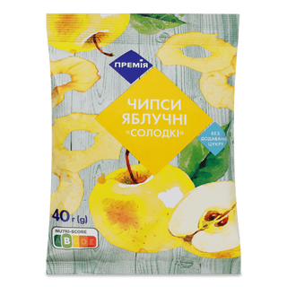 Чипси яблучні «Премія» солодкі (40г)
