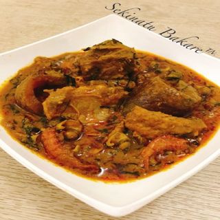Atama soup + goat meat