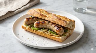 Bocadillo De Salchicha Blanca