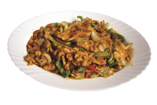 Пилешко с къри и зеленчуци (700г)