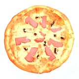 Пицца с ветчиной и грибами