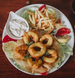 Plat Calamar doré