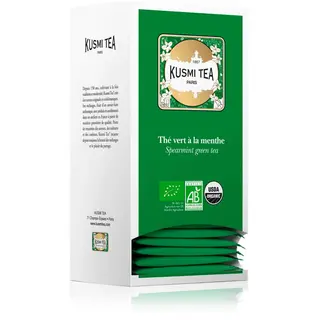 Kusmi Tea - Thé Vert à la Menthe Bio - Caixa de 25 saquetas