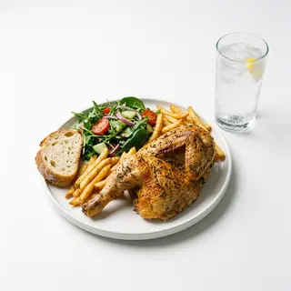 18 - Menú 1/2 Pollo Asado