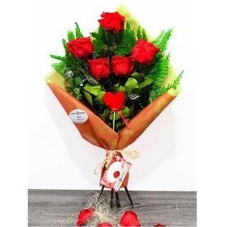 Ramo 5 Rosas ROJAS Eternas 5,3