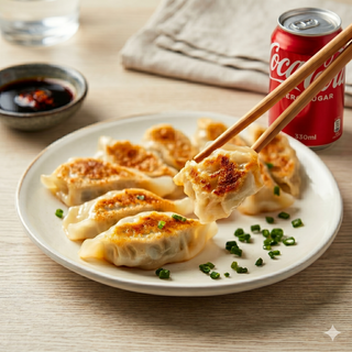 Fried beef dumplings + Coca-Cola Zero