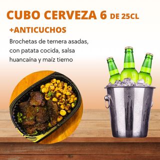 6 Cervezas de 25cl. + Anticuchos