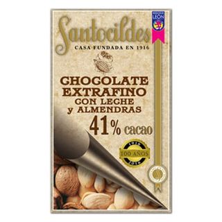 Chocolate Con Leche Y Almendras Extrafino 200 Gr, Santocildes