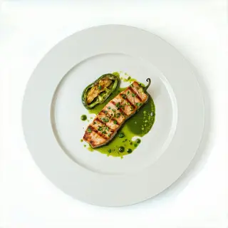 Filetto al pepe verde con contorno