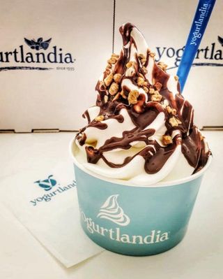 Coppetta media con yogurt bianco