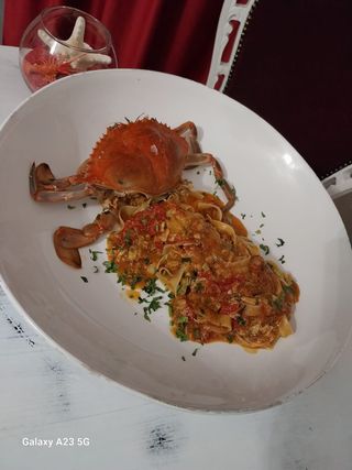 Tagliatele cu Crab Albastru