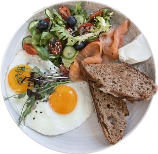 Jajecznica z łososiem