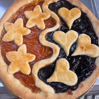 crostata marmellata albicocca e frutti di bosco 690gr