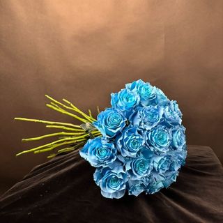 Ramo de 21 Rosas Celeste