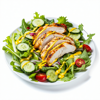 Ensalada Con Pollo Adobado Crujiente