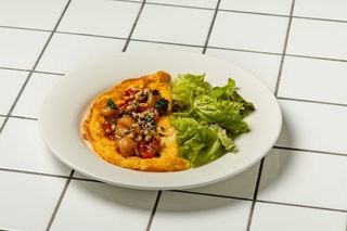 Омлет с креветками