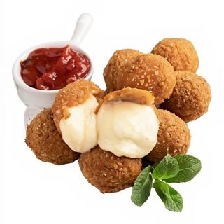 Queso Frito con Salsa Roquefort y Mermelada de Arándanos