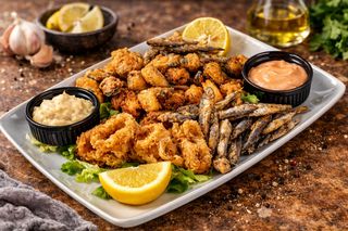 Platou de fructe de mare si peste