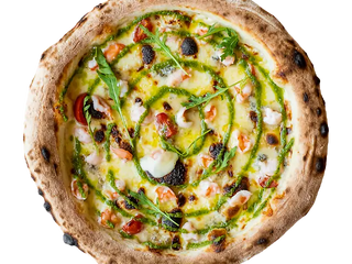 Піца з креветками 30см (570г)