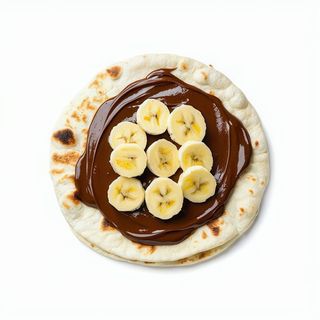 Pizza de Nutella con plátanos