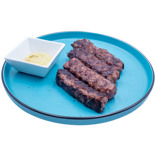 Mici la grătar cu muştar şi lipie