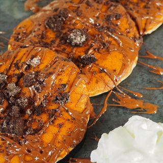 Tortitas Nata Sirope De Chocolate