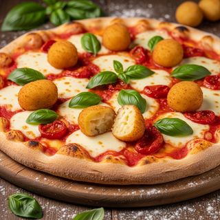 Margherita con crocchette di patate