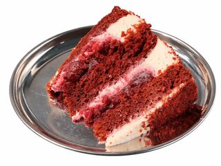 CZERWONY AKSAMIT Z WIŚNIĄ