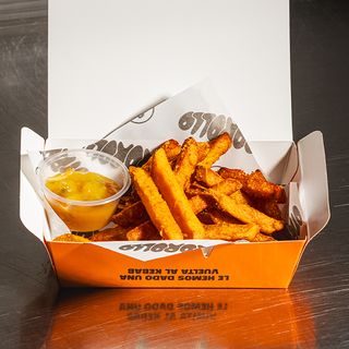 Boniato con salsa chutney