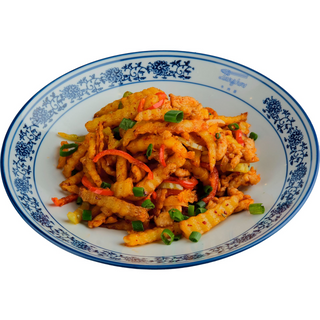 Жареный картофель с курицей 