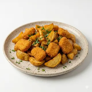 Ración Nuggets De Pollo Con Patatas