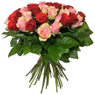 Bouquet De Fleurs Roses Et Rouge